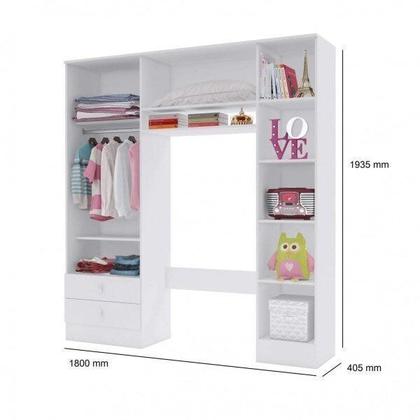 Imagem de Quarto Infantil com Cama e Guarda Roupa Elysa