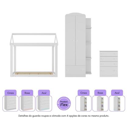 Imagem de Quarto Infantil com Cama Montessoriana e Colchão Incluso João e Maria Multimóveis MX4266