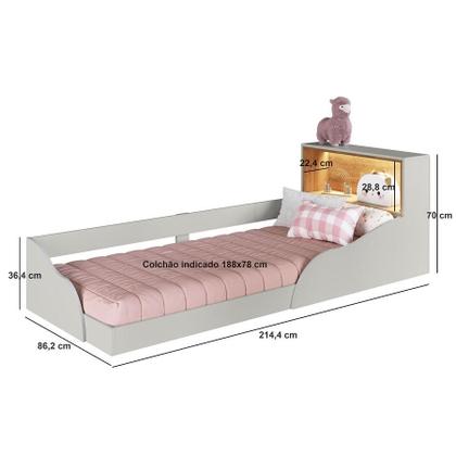 Imagem de Quarto Infantil com cama solteiro com iluminação LED Montessoriano LILLE Arenas