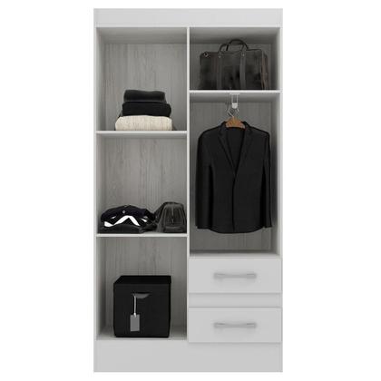 Imagem de Quarto Infantil com Cômoda 10 Gavetas e Guarda-Roupa 4 Portas e 2 Gavetas Ninho Branco
