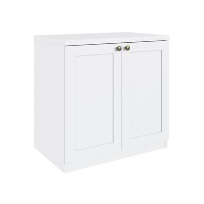 Imagem de Quarto Infantil com Cômodas 3 Gavetas e Armário 2 Portas Provençais 100% Mdf Infinity Branco Fosco