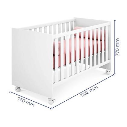 Imagem de Quarto Infantil com Guarda Roupa 4 Portas + Cômoda + Berço Padrão