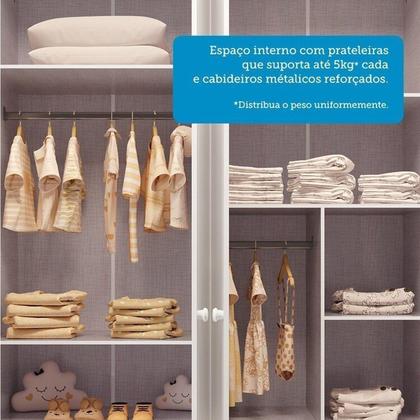 Imagem de Quarto Infantil com Guarda Roupa 4 Portas e Cômoda 1 Porta 100% Mdf Maya Clássico Espresso Móveis