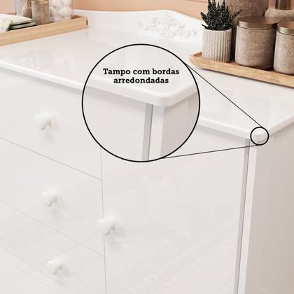 Imagem de Quarto Infantil com Guarda Roupa 4 Portas e Cômoda 1 Porta 100% Mdf Maya Clássico Espresso Móveis