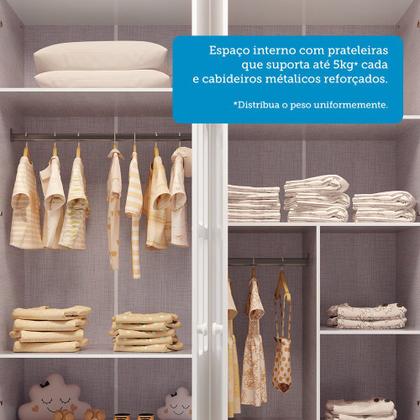 Imagem de Quarto Infantil com Guarda-roupas e Cômoda com Janelas 100% Mdf Maya Provençal Espresso Móveis