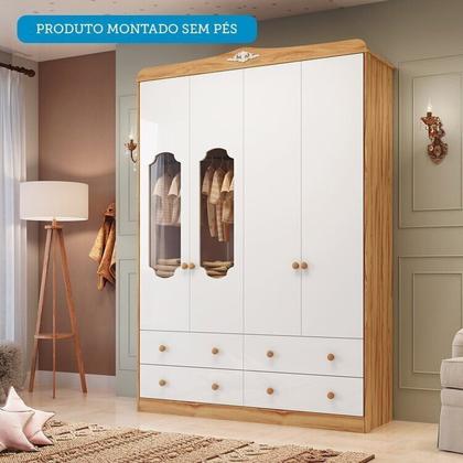 Imagem de Quarto Infantil com Guarda-roupas e Cômoda com Janelas Maya Provençal Espresso Móveis