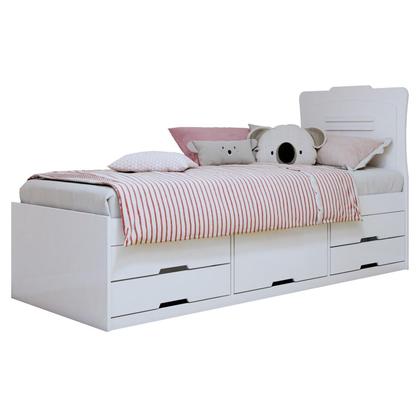 Imagem de Quarto Infantil Completo Closet Caribe e Cama Alice 5 Gavetas Branco