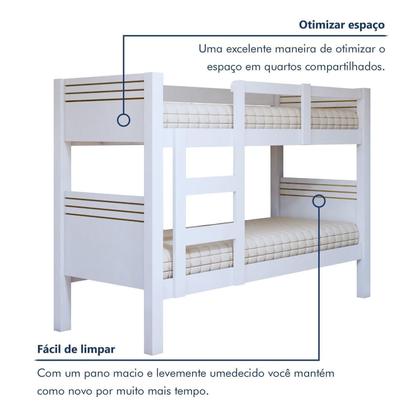 Imagem de Quarto Infantil Completo Closet Miami e Beliche Trend Branco