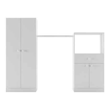 Imagem de Quarto Infantil Completo com Berço e Armários Gominha Multimóveis BB2869