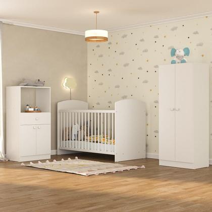 Imagem de Quarto Infantil Completo com Berço e Armários Gominha Multimóveis BB2869