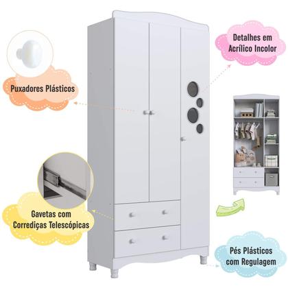 Imagem de Quarto Infantil Completo com Cama Montessoriana 4pc Linha Encanto Completa Móveis