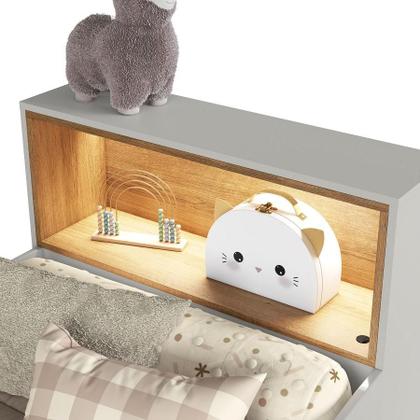 Imagem de Quarto Infantil Completo com cama solteiro com iluminação LED Montessoriano LILLE Arenas