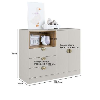 Imagem de Quarto Infantil Completo com cama solteiro com iluminação LED Montessoriano LILLE Arenas