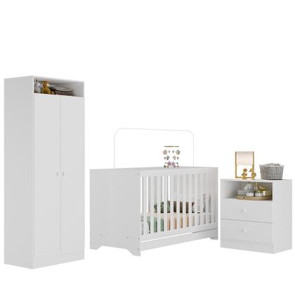 Imagem de Quarto Infantil Completo Com Colchão Incluso Encanto Multimóveis Branco