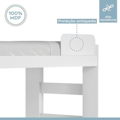 Imagem de Quarto Infantil Completo com Guarda-roupa e Beliche Théo