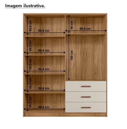 Imagem de Quarto Infantil Completo com Roupeiro, Comoda Pérola e Berço Encanto Branco - Peternella