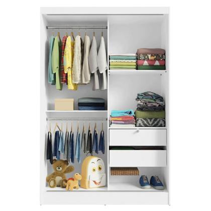 Imagem de Quarto Infantil Completo Guarda-Roupa 2 Portas 2 Gavetas e Cômoda Madesa