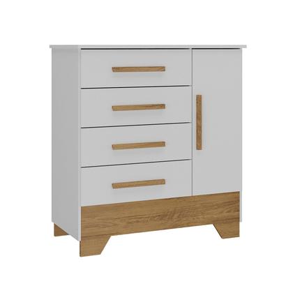 Imagem de Quarto Infantil Completo Guarda Roupa 3 Portas 2 Gavetas com Cômoda Selene Espresso Móveis