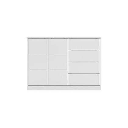 Imagem de Quarto Infantil Completo Guarda Roupa 3 Portas 4 Gavetas com Cômoda 2 Portas 3 Gavetas Branco