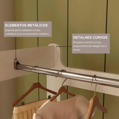 Imagem de Quarto Infantil Completo Guarda-roupa Closet e Cama Solteiro Montessoriana 100% Mdf Olivia e Mark