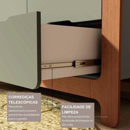 Imagem de Quarto Infantil Completo Guarda-Roupa Closet e Cama Solteiro Montessoriana 100% MDF Olivia e Mark Verti/ Castanho