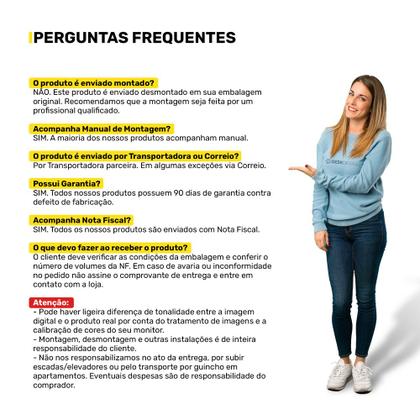 Imagem de Quarto Infantil Completo Louise com Guarda Roupa 04 Portas Cômoda e Nichos Branco - Desk Design