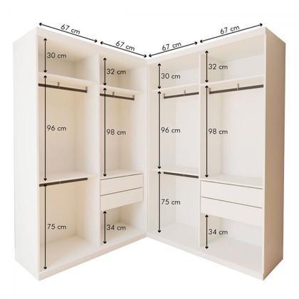 Imagem de Quarto Infantil Completo Seraphina 1 Porta 8 Gavetas Branco Aurora - Minastex