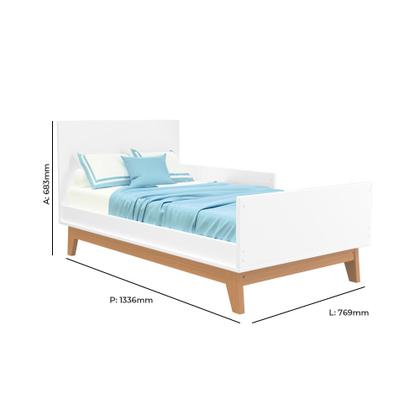 Imagem de Quarto Infantil Duplo 100% MDF Tuboarte Guarda-Roupas Kevin e Berço Lucca