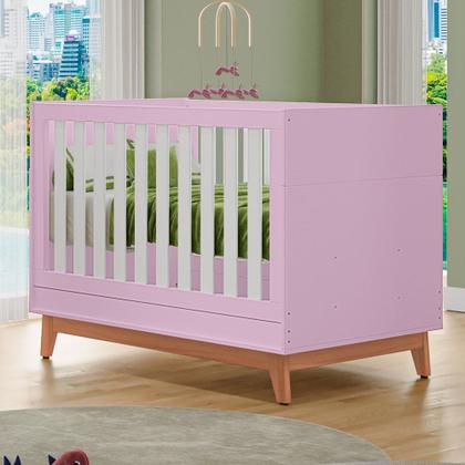 Imagem de Quarto Infantil Duplo 100% MDF Tuboarte Guarda-Roupas Kevin e Berço Lucca