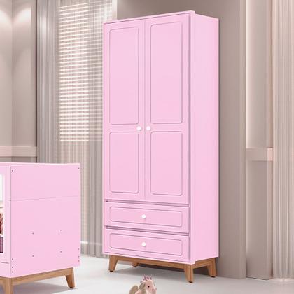 Imagem de Quarto Infantil Duplo 100% MDF Tuboarte Guarda-Roupas Kevin e Berço Lucca