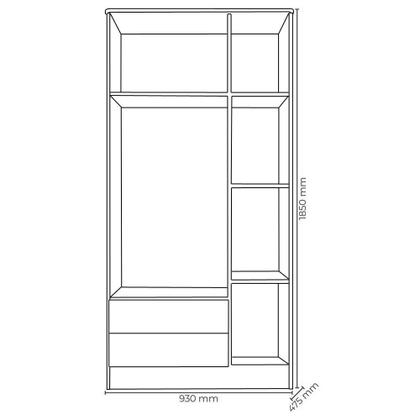 Imagem de Quarto infantil Guarda Roupa Berço e Cômoda Sapateira Branco