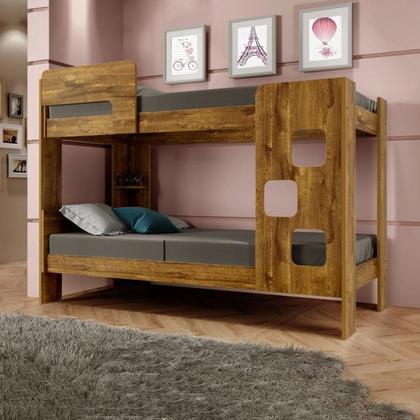 Imagem de Quarto Infantil/juvenil com Beliche Vegas e Guarda Roupa 4 Portas 3 Gavetas Flórida 100% Mdf