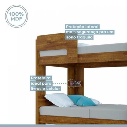 Imagem de Quarto Infantil/juvenil com Beliche Vegas e Guarda Roupa 6 Portas 4 Gavetas Flórida 100% Mdf