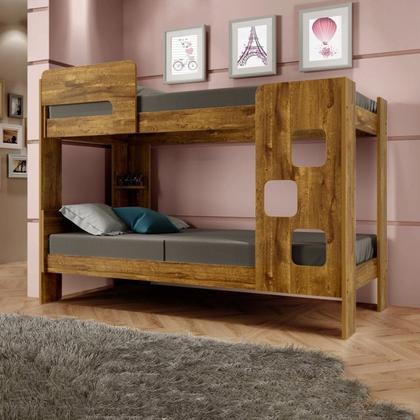 Imagem de Quarto Infantil/juvenil com Beliche Vegas e Guarda Roupa 6 Portas 4 Gavetas Flórida 100% Mdf