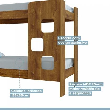 Imagem de Quarto Infantil/juvenil com Beliche Vegas e Guarda Roupa 6 Portas 4 Gavetas Flórida 100% Mdf