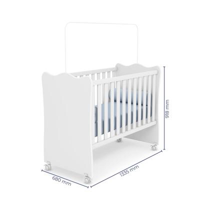 Imagem de Quarto Infantil Lua Encantada, Berço, Cômoda, Quarda Roupa Branco