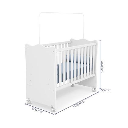 Imagem de Quarto Infantil Lua Encantada Berço, Guarda Roupa e Comoda Branco