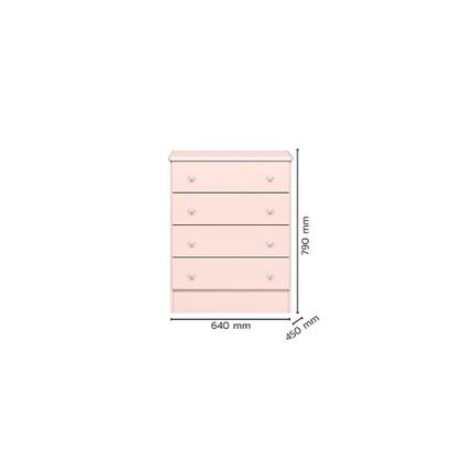 Imagem de Quarto Infantil Lua Encantada Berço, Guarda Roupa e Comoda Rosa