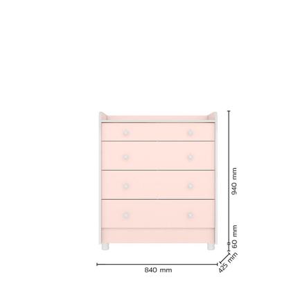 Imagem de Quarto Infantil Lua Encantada Guarda Roupa , Berço e Cômoda Trocador Rosa