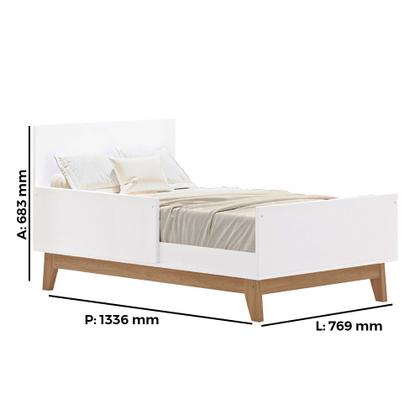 Imagem de Quarto Infantil Triplo 100% em MDF com Berço 2 em 1 Tuboarte Cristal Berço Cristal