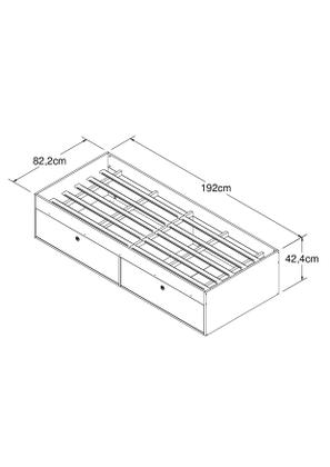 Imagem de Quarto Juvenil Com Cama, Guarda-Roupas e Mesa De Cabeceira 80 Tókio Montana Art In Móveis