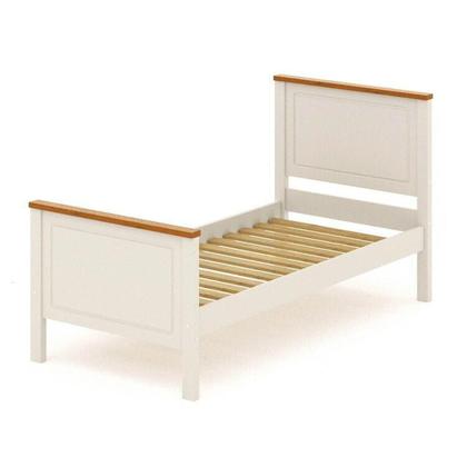 Imagem de Quarto Juvenil Funcional Cama Solteiro e Guarda Roupa Ananda Casatema Off White/Mel