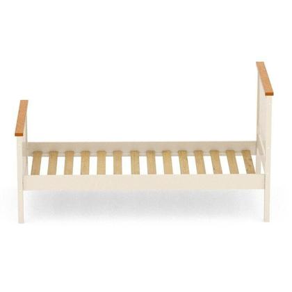 Imagem de Quarto Juvenil Funcional Cama Solteiro e Guarda Roupa Ananda Casatema Off White/Mel