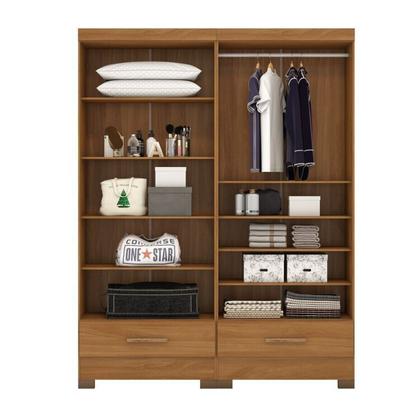 Imagem de Quarto Modulado 2 Peças 4 Portas 2 Gavetas com Espelhos Smart Plus Espresso Móveis