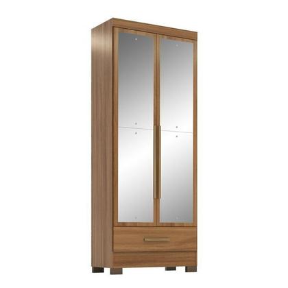 Imagem de Quarto Modulado 2 Peças 4 Portas 2 Gavetas com Espelhos Smart Plus Espresso Móveis