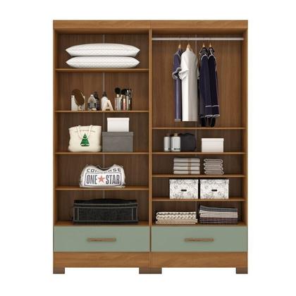 Imagem de Quarto Modulado 2 Peças 4 Portas 2 Gavetas Smart Plus Espresso Móveis