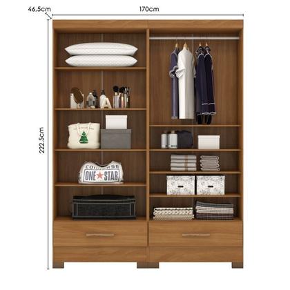 Imagem de Quarto Modulado 2 Peças 4 Portas 2 Gavetas Smart Plus Espresso Móveis