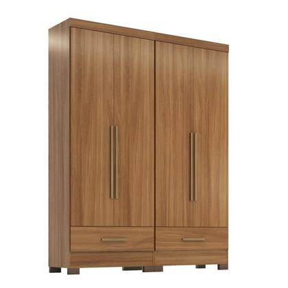 Imagem de Quarto Modulado 2 Peças 4 Portas 2 Gavetas Smart Plus Espresso Móveis