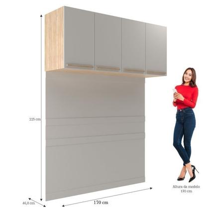 Imagem de Quarto Modulado 3 Guarda Roupas 2 Mesas de Cabeceira 1 Módulo Ponte Aéreo San Diego