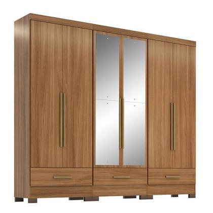 Imagem de Quarto Modulado 3 Peças 6 Portas 3 Gavetas com Espelhos Smart Plus